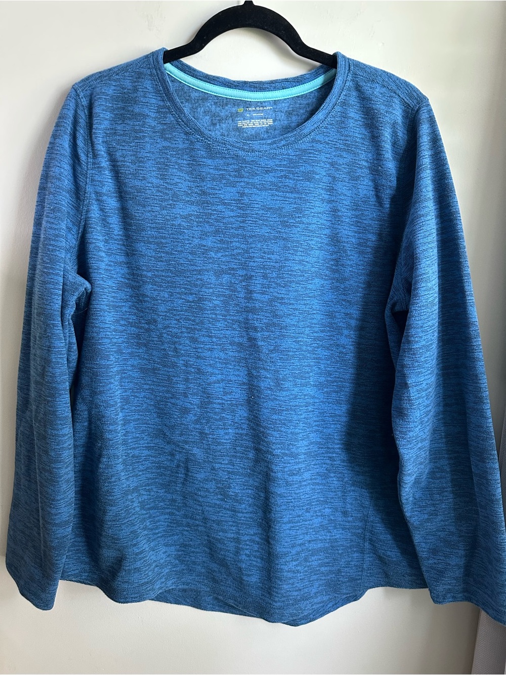 Tek Gear XL Buttery Soft Sweatshirt Blue Heathered Long Sleeve Top